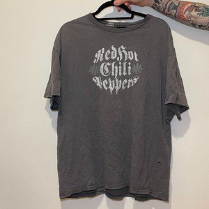 Red Hot Chili Peppers Band T-Shirt in Grey, Men's Size Medium/Large - Vintage